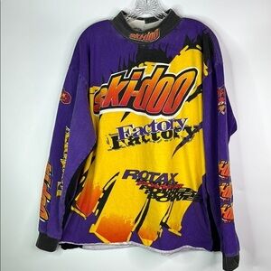 Vintage Ski-Doo Factory All Over Print Long Sleeve Shirt 4XL